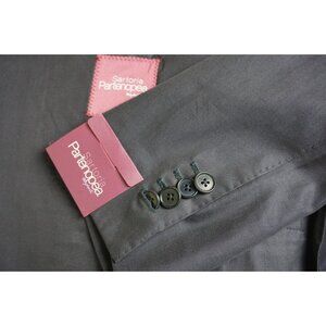 Sartoria Partenopea Blue Herringbone Cotton Sport Coat Jacket Sz 36R 46EU NEW